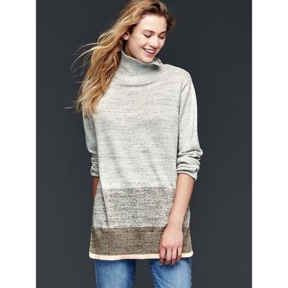 GAP | Striped Snap Turtle Neck Sweater